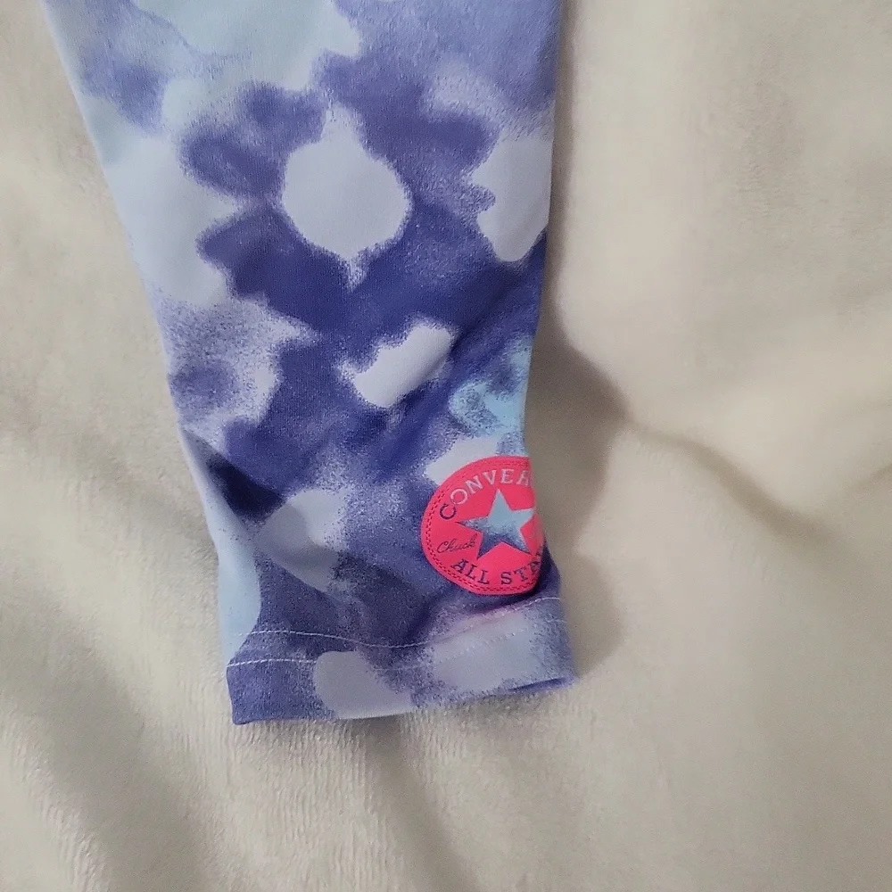 Converse Light Blue T-Shirt with Pink Logo
